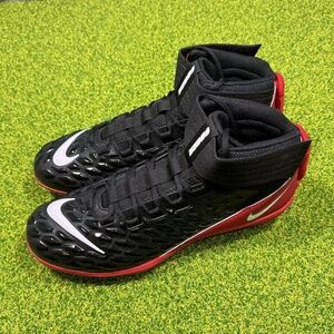 Nike Force Savage Pro 2 Mid Size 14 Football Cleats Black Red BV3969-014